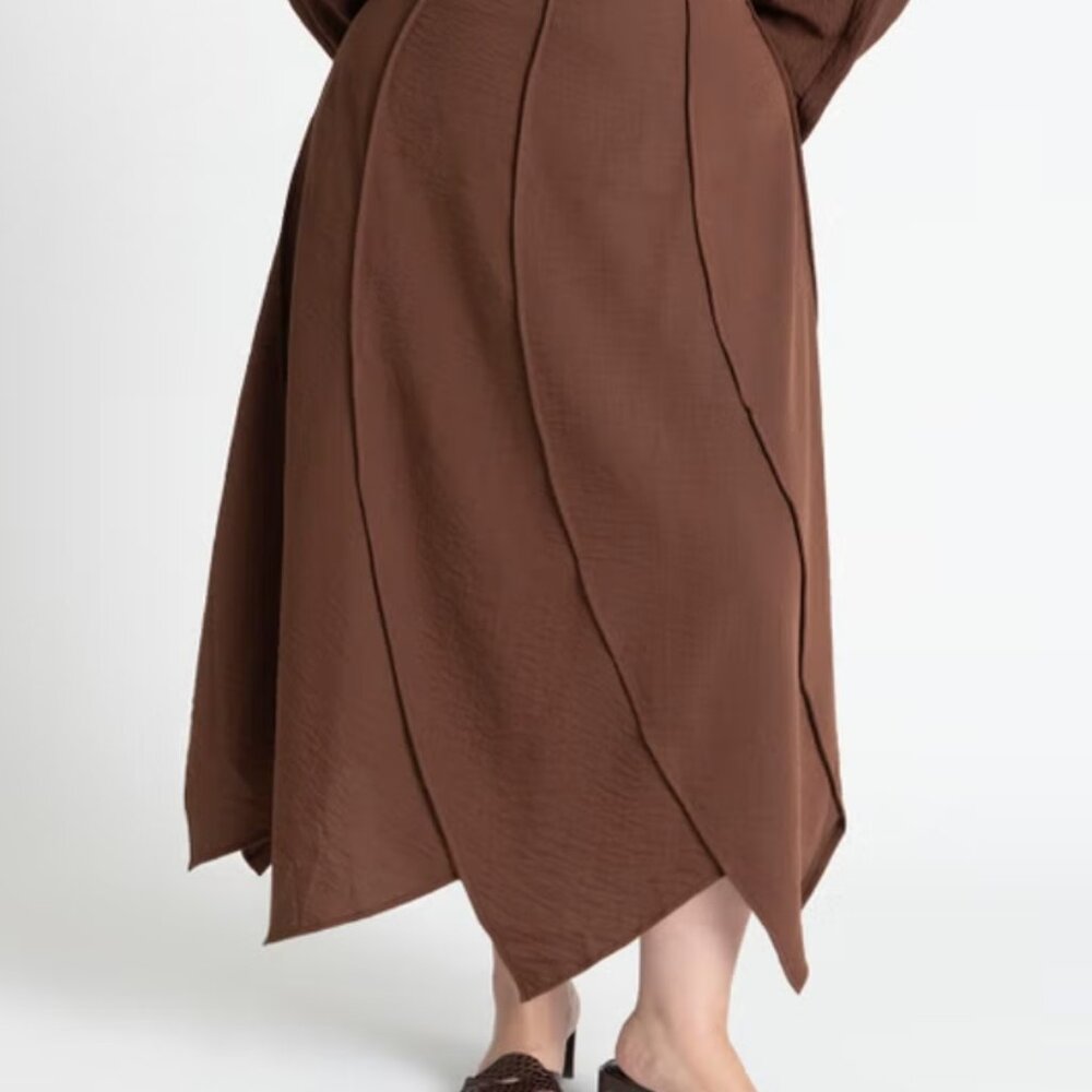 brown eloquii skirt